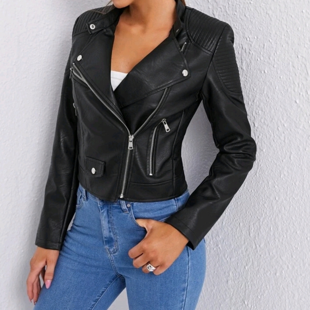 TAKING OFFERS! PU Jacket sz Med - Picture 1 of 4